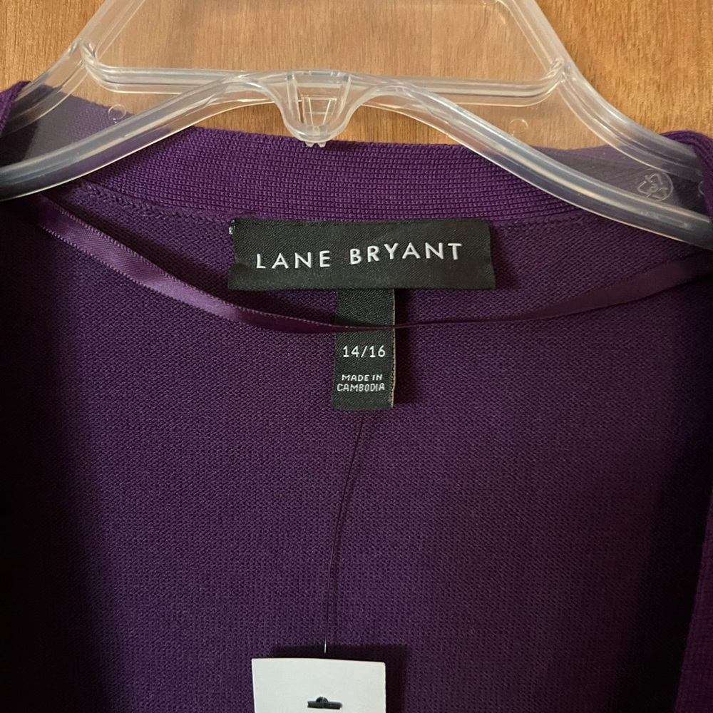 Lane Bryant V-Neck Wrap Sweater / Cardigan in gorgeous purple! Womens 14/16